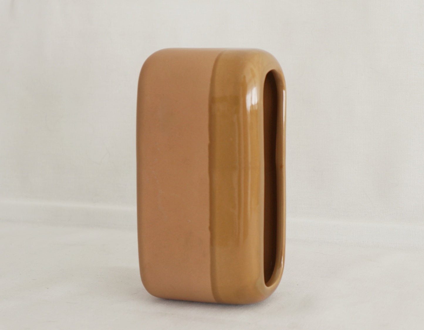Small planter with glazed top